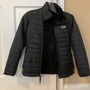 North Face girls reversible winter coat 10/12